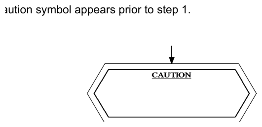 Continuous Caution symbol — double-bordered box